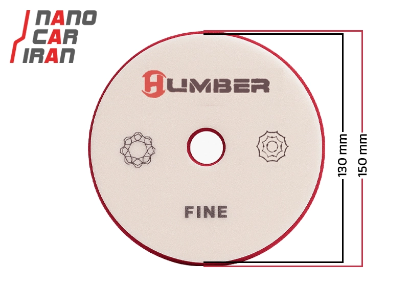 پد پولیش نرم دوال اکشن قرمز هامبر 130 میلی متری ( 5 اینچ )